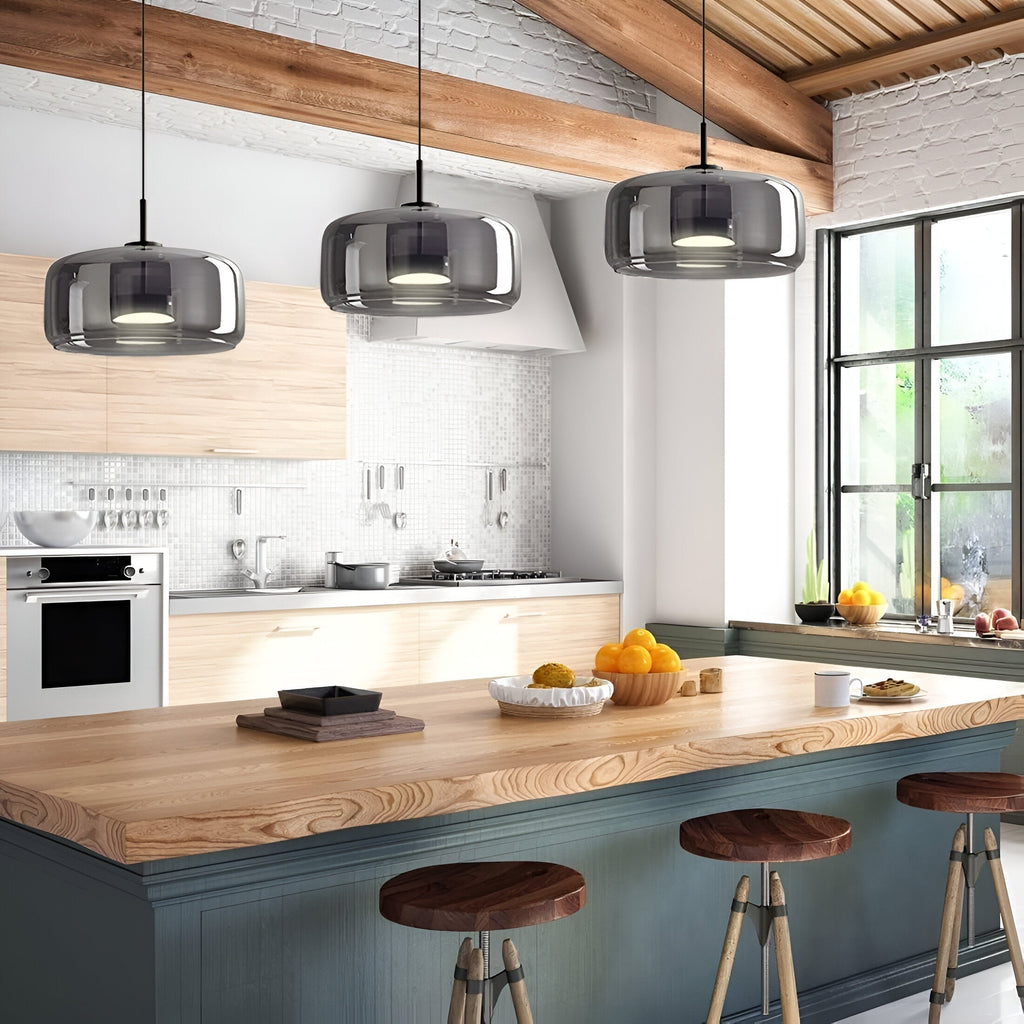 Glass Pendant Lights with Adjustable LED and Translucent Modern Shade - Image 6