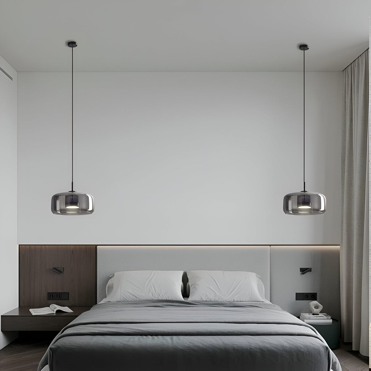 Glass Pendant Lights with Adjustable LED and Translucent Modern Shade - Image 8