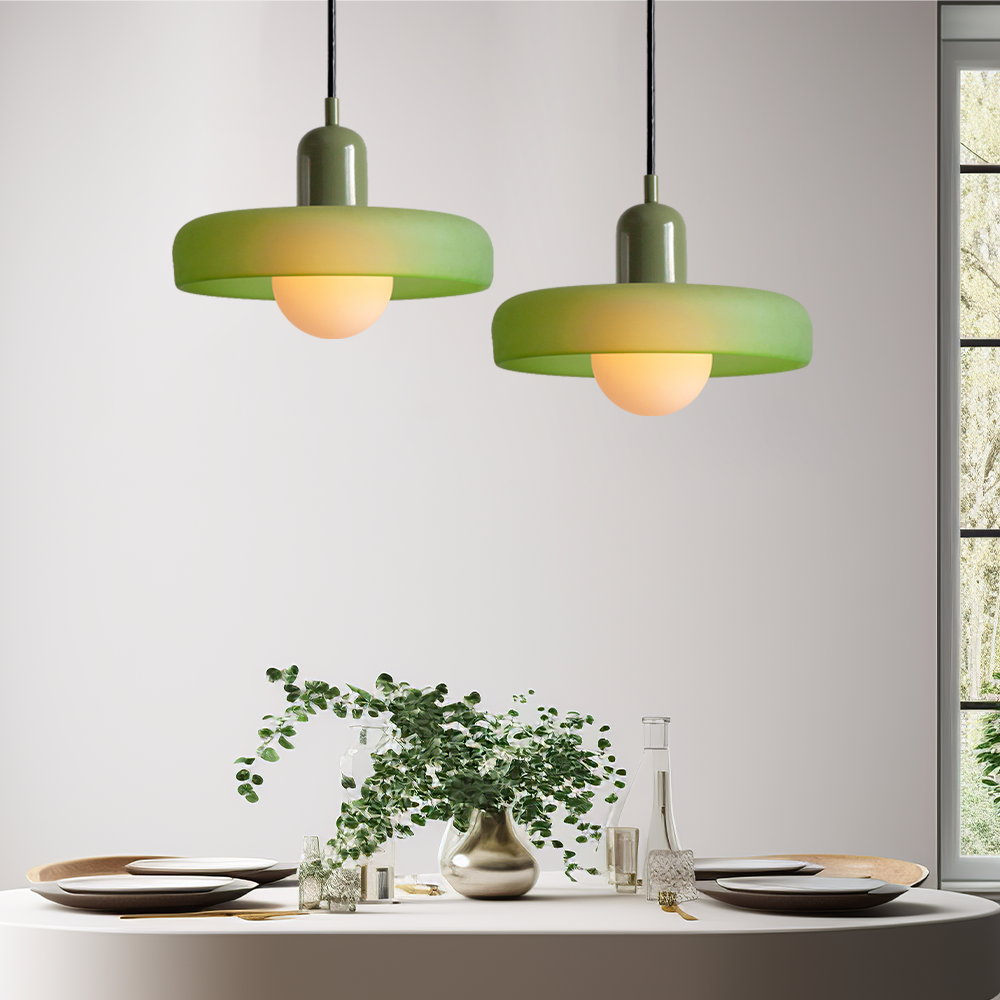 Glass Pendant Lights with Frosted Globe Diffuser and Geometric Design for Modern Living Rooms - Image 11