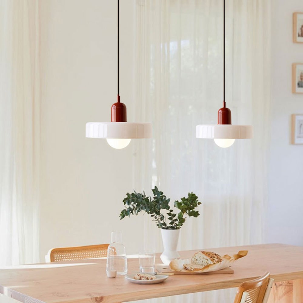 Glass Pendant Lights with Frosted Globe Diffuser and Geometric Design for Modern Living Rooms - Image 34