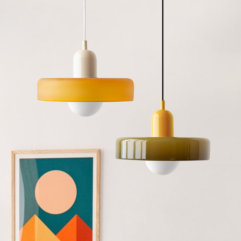 Glass Pendant Lights with Frosted Globe Diffuser and Geometric Design for Modern Living Rooms - Image 39