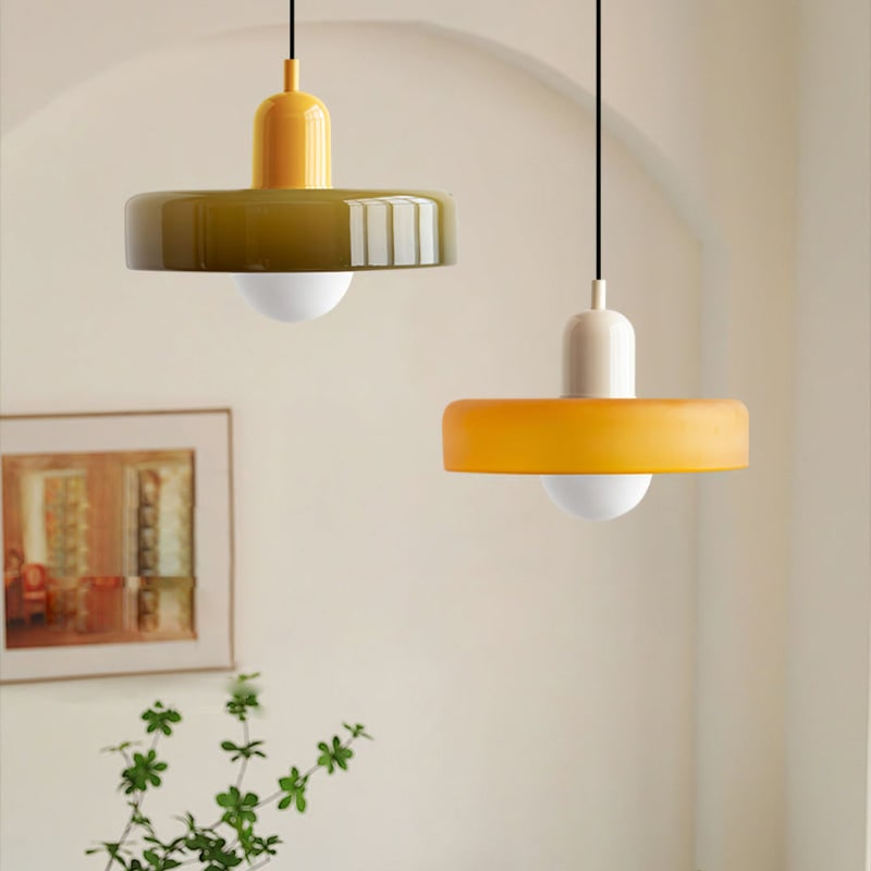 Glass Pendant Lights with Frosted Globe Diffuser and Geometric Design for Modern Living Rooms - Image 47