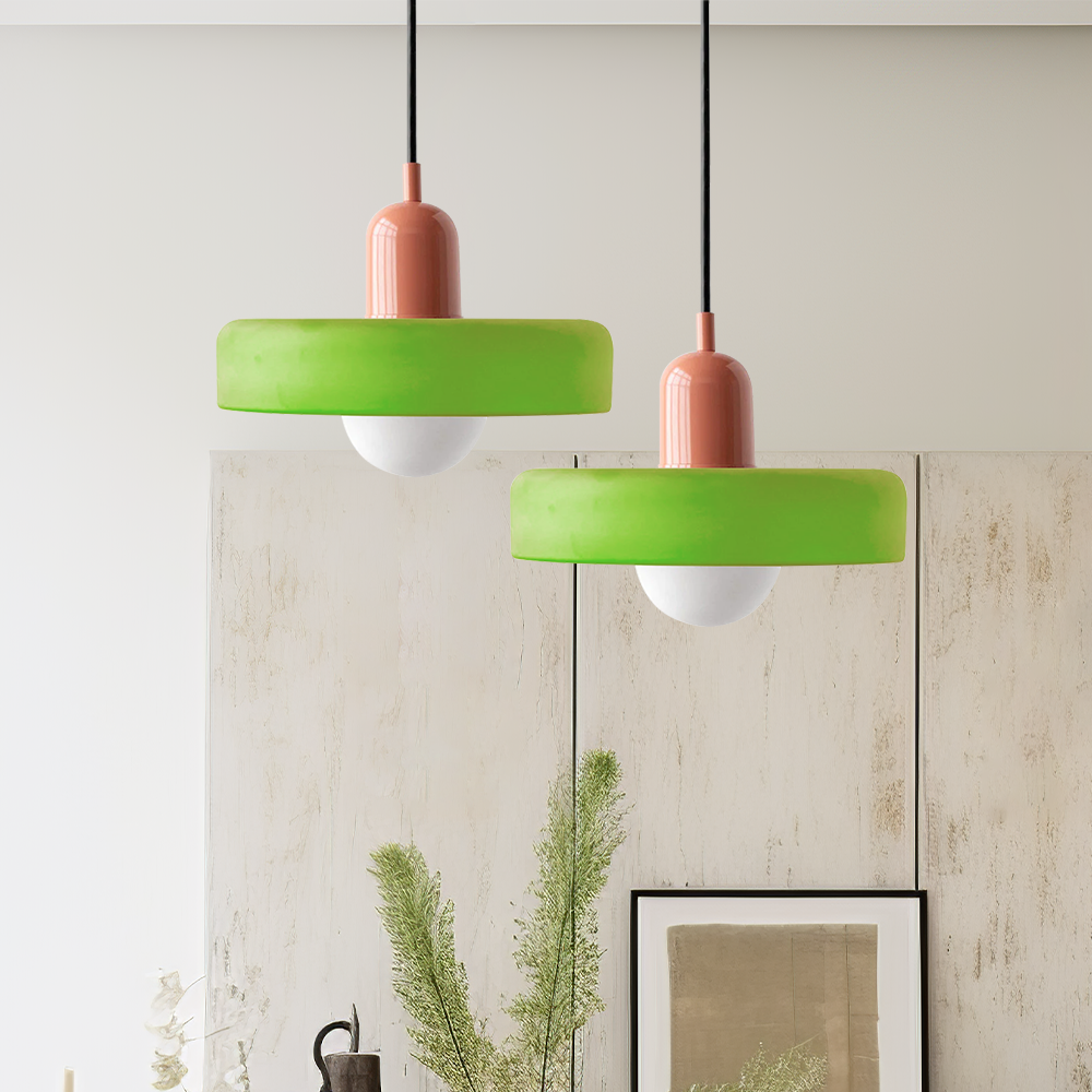 Glass Pendant Lights with Frosted Globe Diffuser and Geometric Design for Modern Living Rooms - Image 9