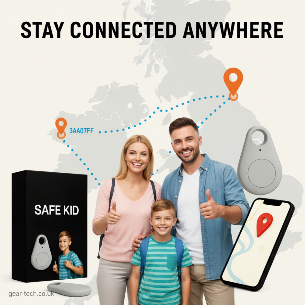 GPS Tracker with Bluetooth App and Water-Resistant Compact Design - Image 1