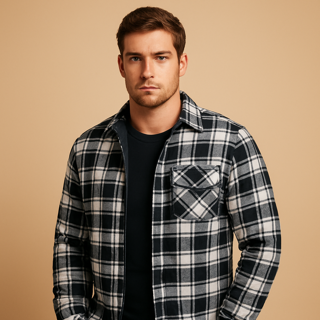 Men’s hooded puffer jacket with classic design, providing warmth, wind resistance, and comfort for cold winter days.