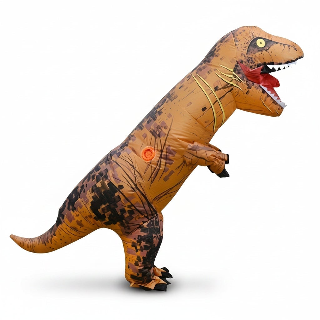Inflatable Dinosaur Costume T-Rex with Built-In Fan and Viewing Window for Kids - Image 4