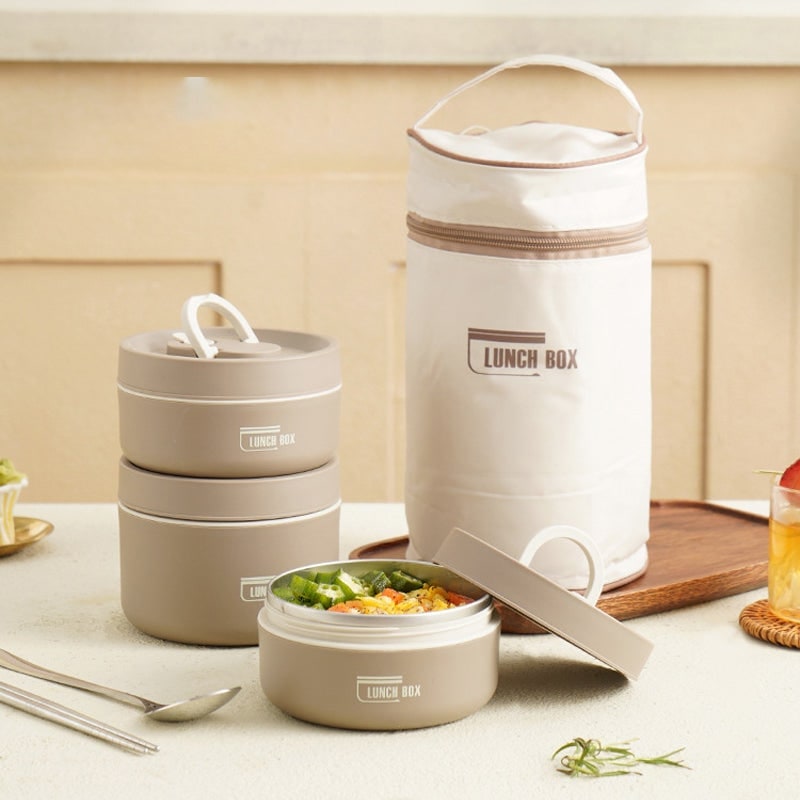 Insulated Lunch Box with Stainless Steel Bento Containers and Thermal Storage Bag - Image 10