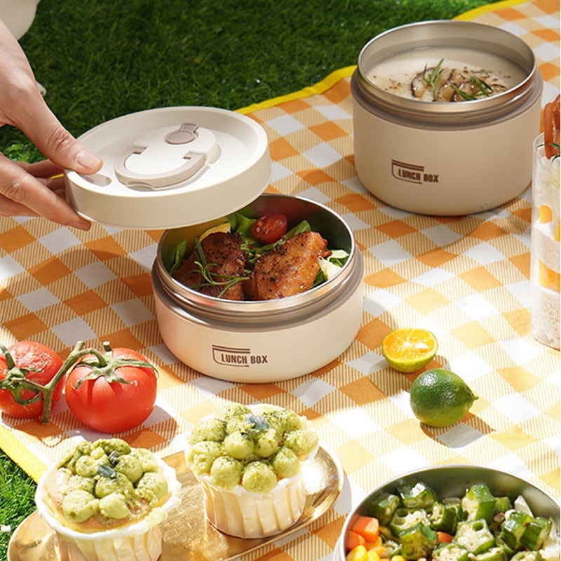 Insulated Lunch Box with Stainless Steel Bento Containers and Thermal Storage Bag - Image 4