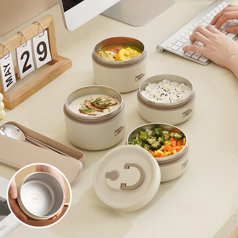 Insulated Lunch Box with Stainless Steel Bento Containers and Thermal Storage Bag - Image 8