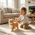 Interactive Toy Cat with Walking and Meowing Plush Tabby Kitten Electronic Pet - Image 1