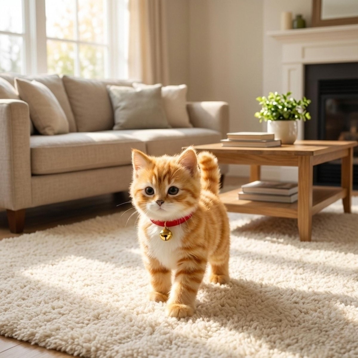 Interactive Toy Cat with Walking and Meowing Plush Tabby Kitten Electronic Pet - Image 2