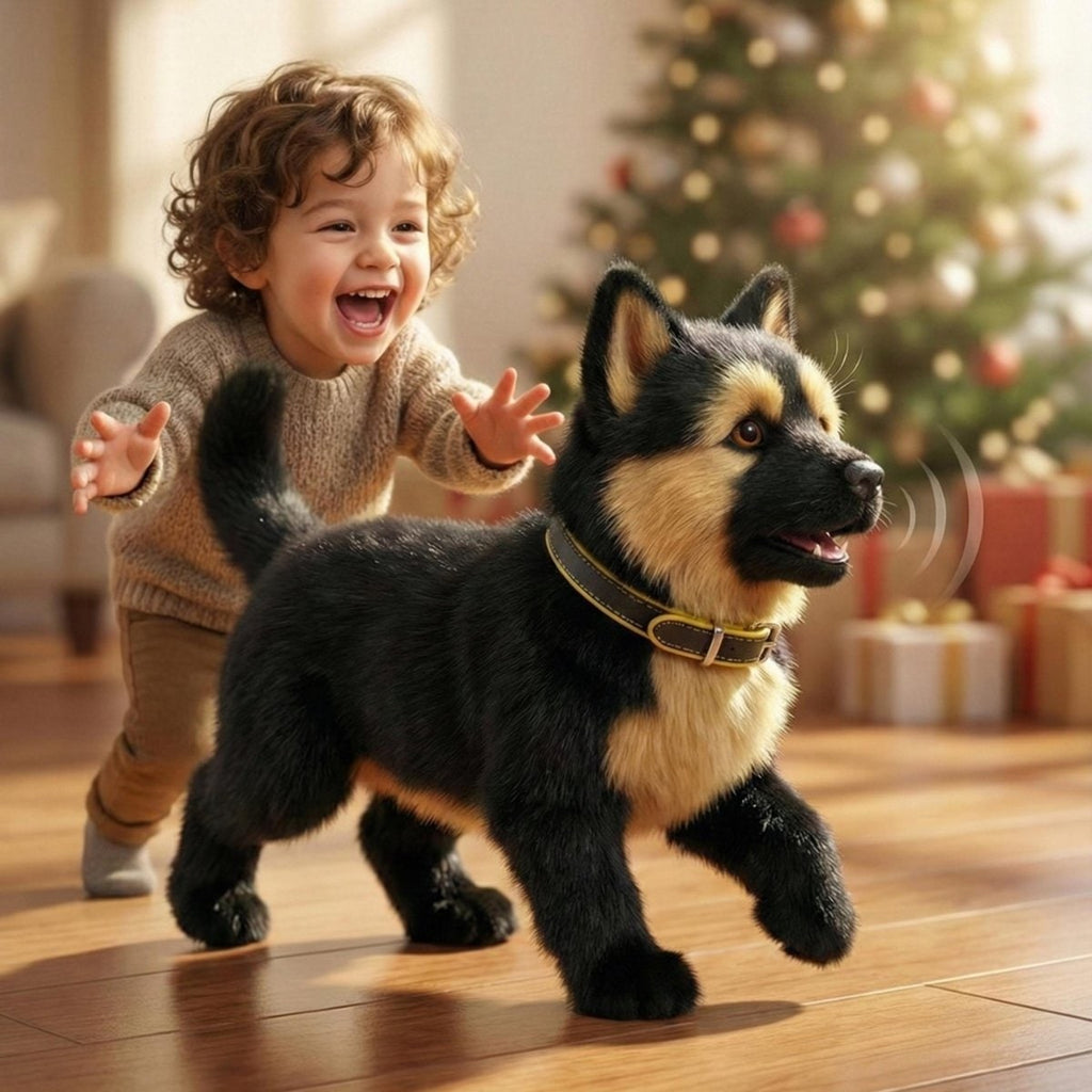 Interactive Toy Dog Walking and Barking Plush Robot Puppy with Wagging Tail - Image 3