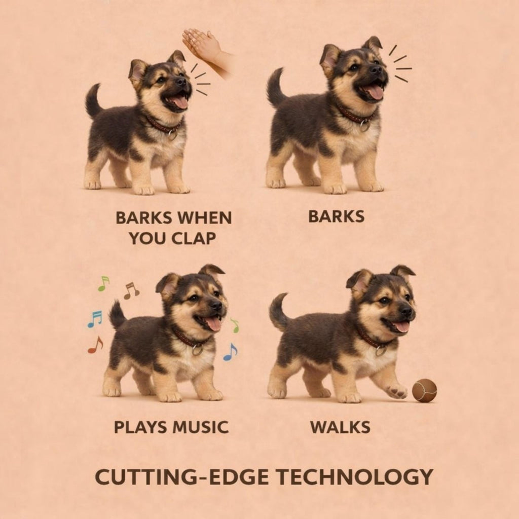 Interactive Toy Dog Walking and Barking Plush Robot Puppy with Wagging Tail - Image 7
