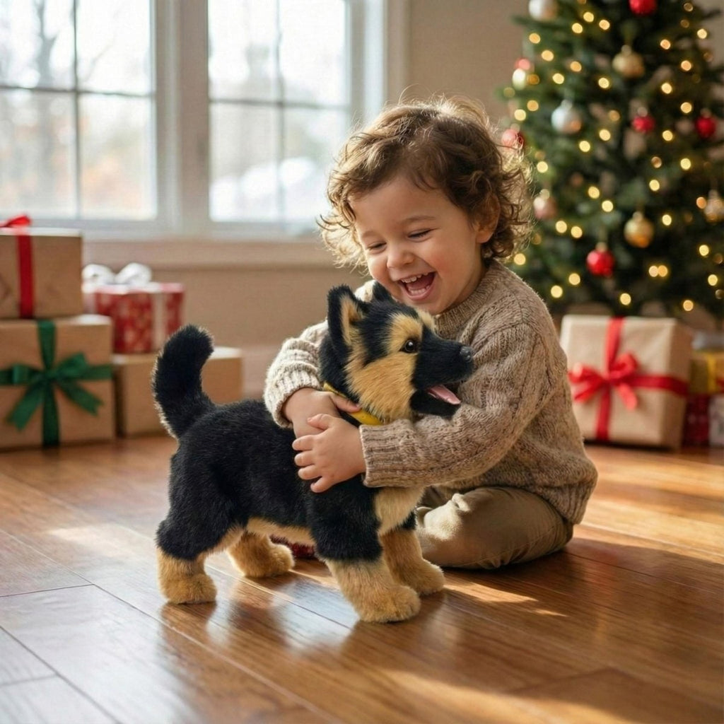 Interactive Toy Dog Walking and Barking Plush Robot Puppy with Wagging Tail - Image 8