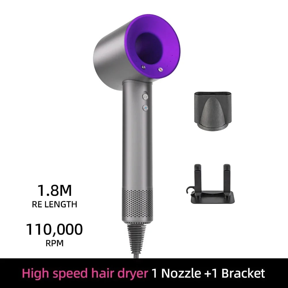 Ionic High Speed Hair Dryer with Magnetic Nozzle and Wall Mount Bracket - Image 1