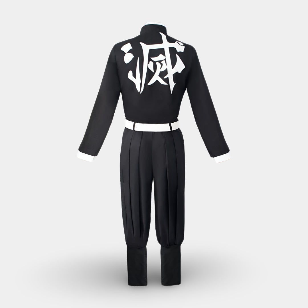 Kids' Anime Cosplay Costume with Flame Pattern Cape and Warrior Character Outfit - Image 5