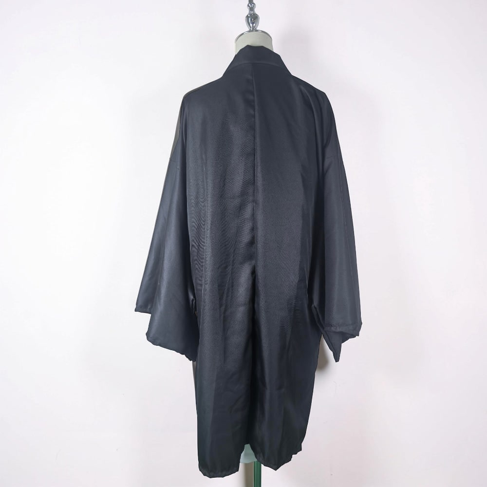 Kids' Anime Cosplay Costume with Kimono Haori Jacket Checkered Pattern and Leg Wraps - Image 4