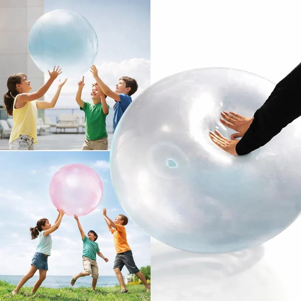 Kids' Balloon Soccer Ball Inflatable Bubble Toy with Self-Sealing Valve for Outdoor Play - Image 12