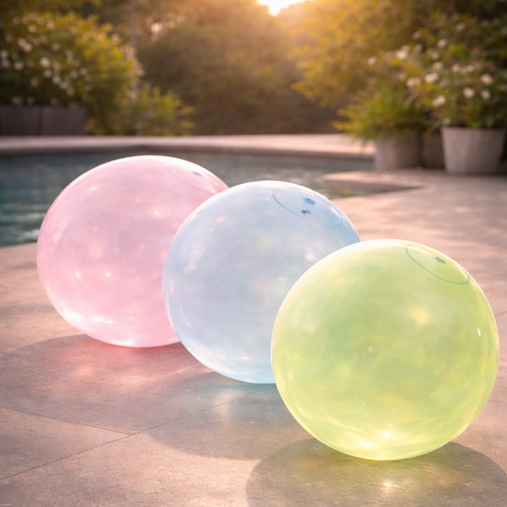 Kids' Balloon Soccer Ball Inflatable Bubble Toy with Self-Sealing Valve for Outdoor Play - Image 2