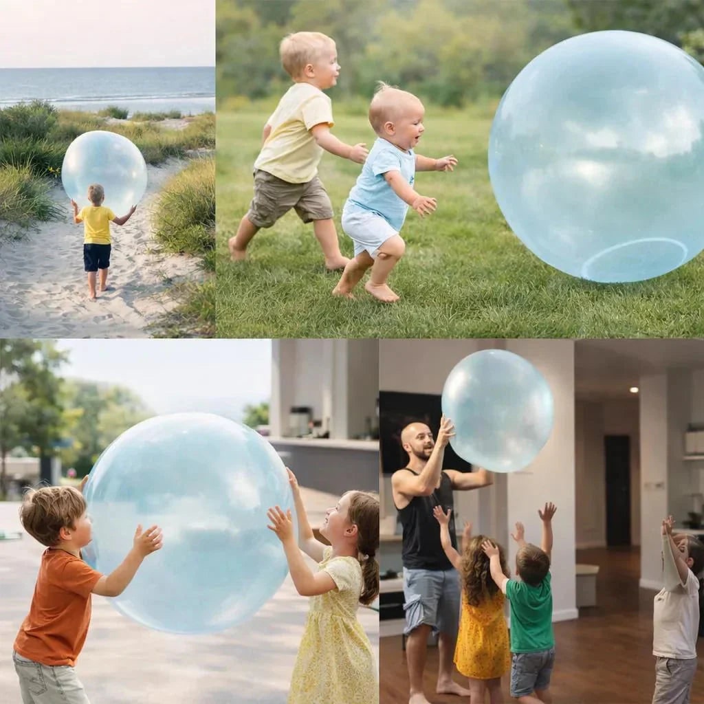 Kids' Balloon Soccer Ball Inflatable Bubble Toy with Self-Sealing Valve for Outdoor Play - Image 4