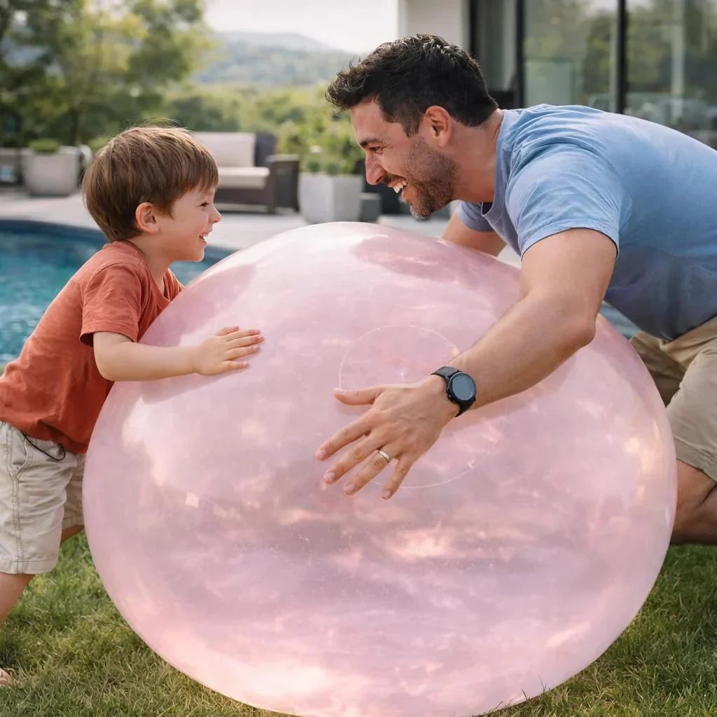 Kids' Balloon Soccer Ball Inflatable Bubble Toy with Self-Sealing Valve for Outdoor Play - Image 5