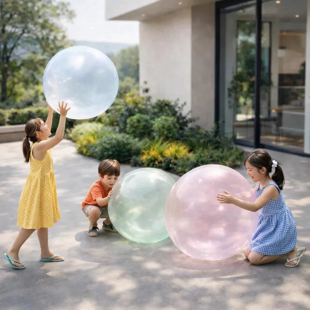Kids' Balloon Soccer Ball Inflatable Bubble Toy with Self-Sealing Valve for Outdoor Play - Image 6