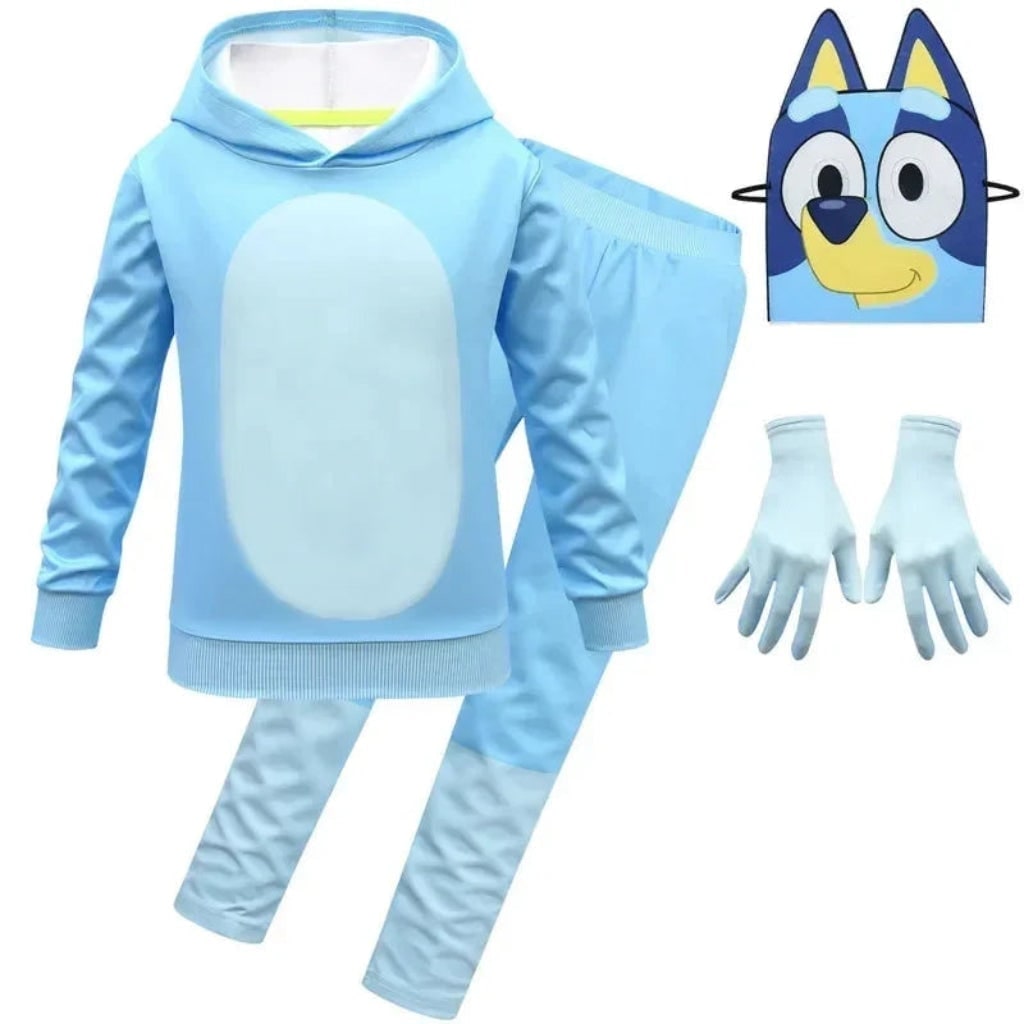 Kids' Book Character Costume with Mask Hoodie and Sweatpants Set for Dress Up - Image 3