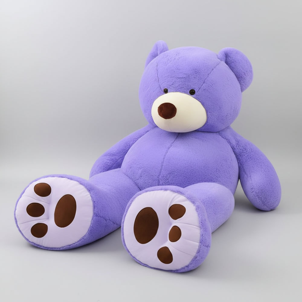 Kids' Giant Teddy Bear Plush Stuffed Animal with Soft Faux Fur and Embroidered Paw Pads - Image 2