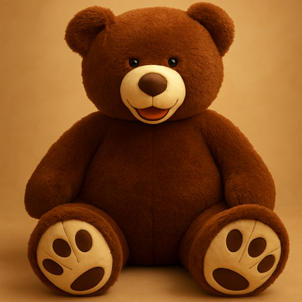 Kids' Giant Teddy Bear Plush Stuffed Animal with Soft Faux Fur and Embroidered Paw Pads - Image 4