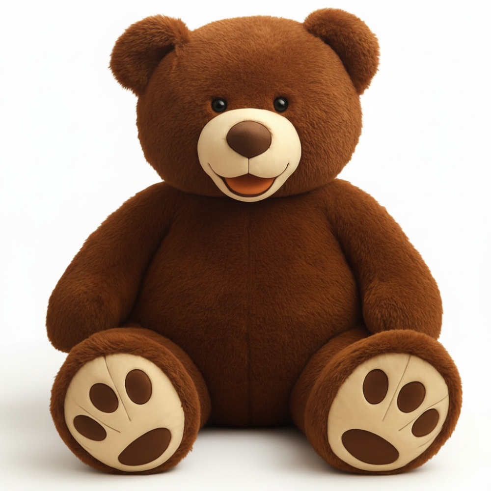 Kids' Giant Teddy Bear Plush Stuffed Animal with Soft Faux Fur and Embroidered Paw Pads - Image 5