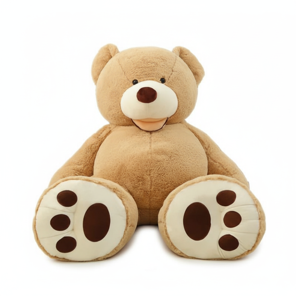 Kids' Giant Teddy Bear Plush Stuffed Animal with Soft Faux Fur and Embroidered Paw Pads - Image 7