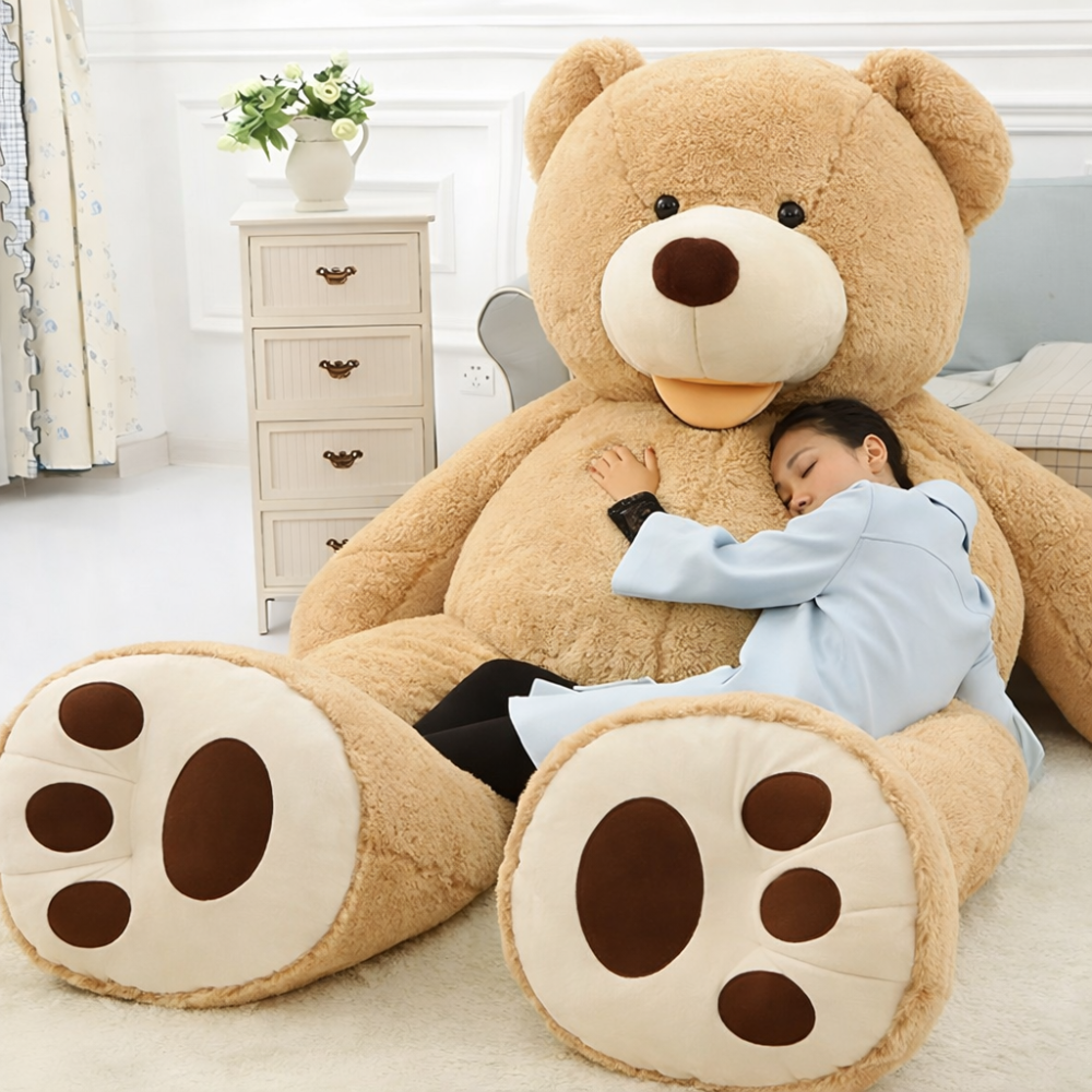 Kids' Giant Teddy Bear Plush Stuffed Animal with Soft Faux Fur and Embroidered Paw Pads - Image 8