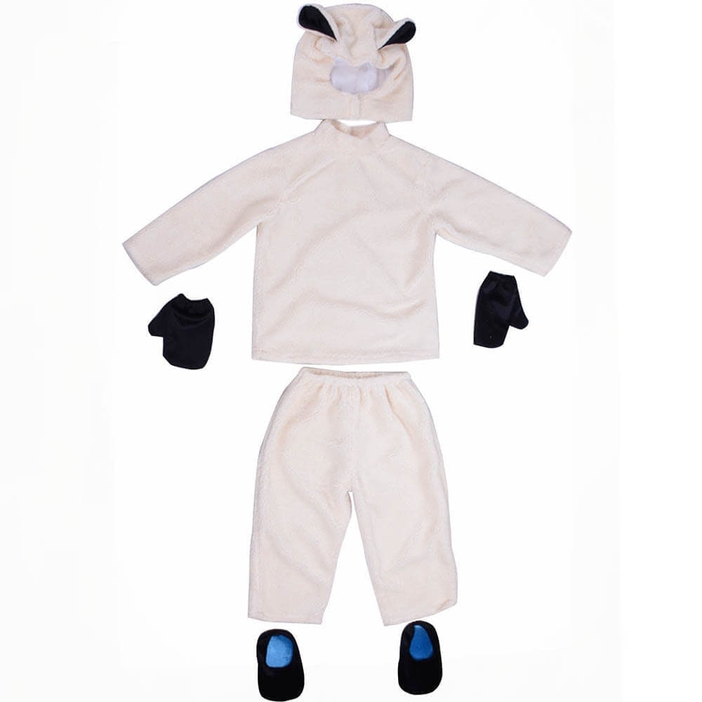 Kids' Plush Animal Costume with Sherpa Fleece Hood Long Sleeves and Hoof - Image 4