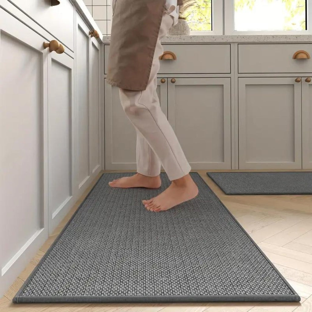Kitchen Runner Rug with Woven Texture Fabric Border and Non-Slip Design for Floor - Image 2