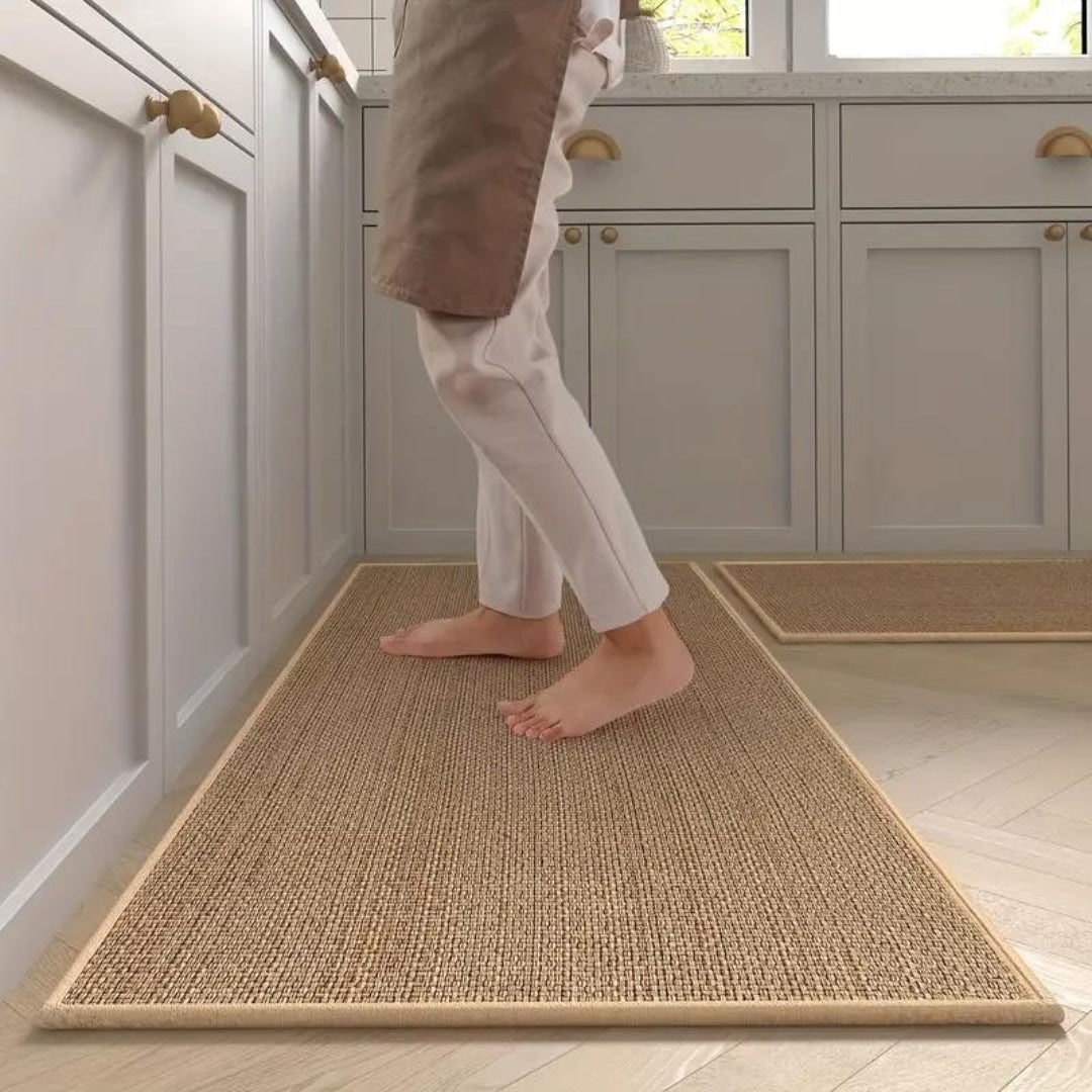 Kitchen Runner Rug with Woven Texture Fabric Border and Non-Slip Design for Floor - Image 4