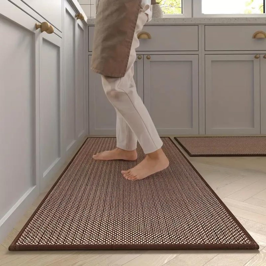 Kitchen Runner Rug with Woven Texture Fabric Border and Non-Slip Design for Floor - Image 5