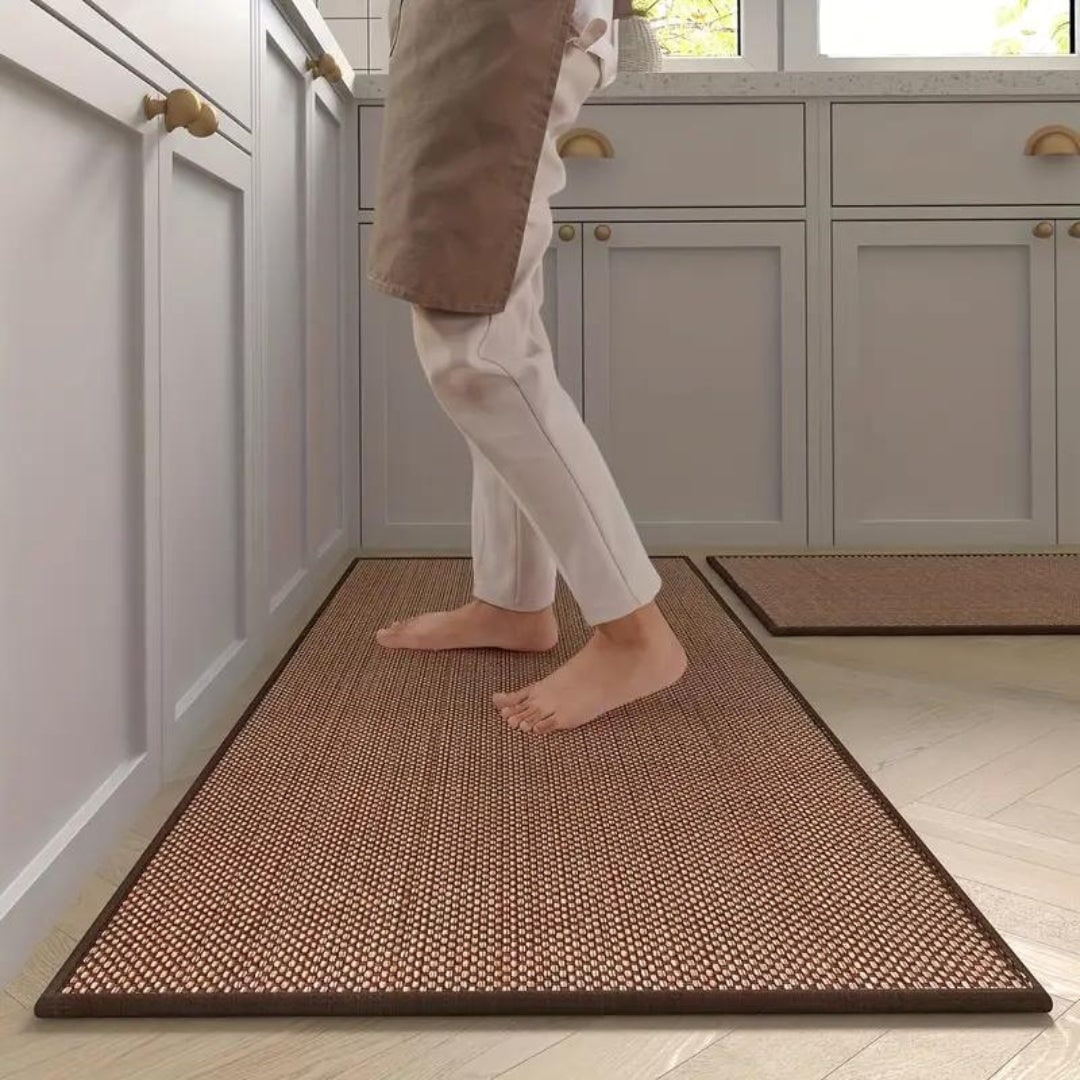 Kitchen Runner Rug with Woven Texture Fabric Border and Non-Slip Design for Floor - Image 6