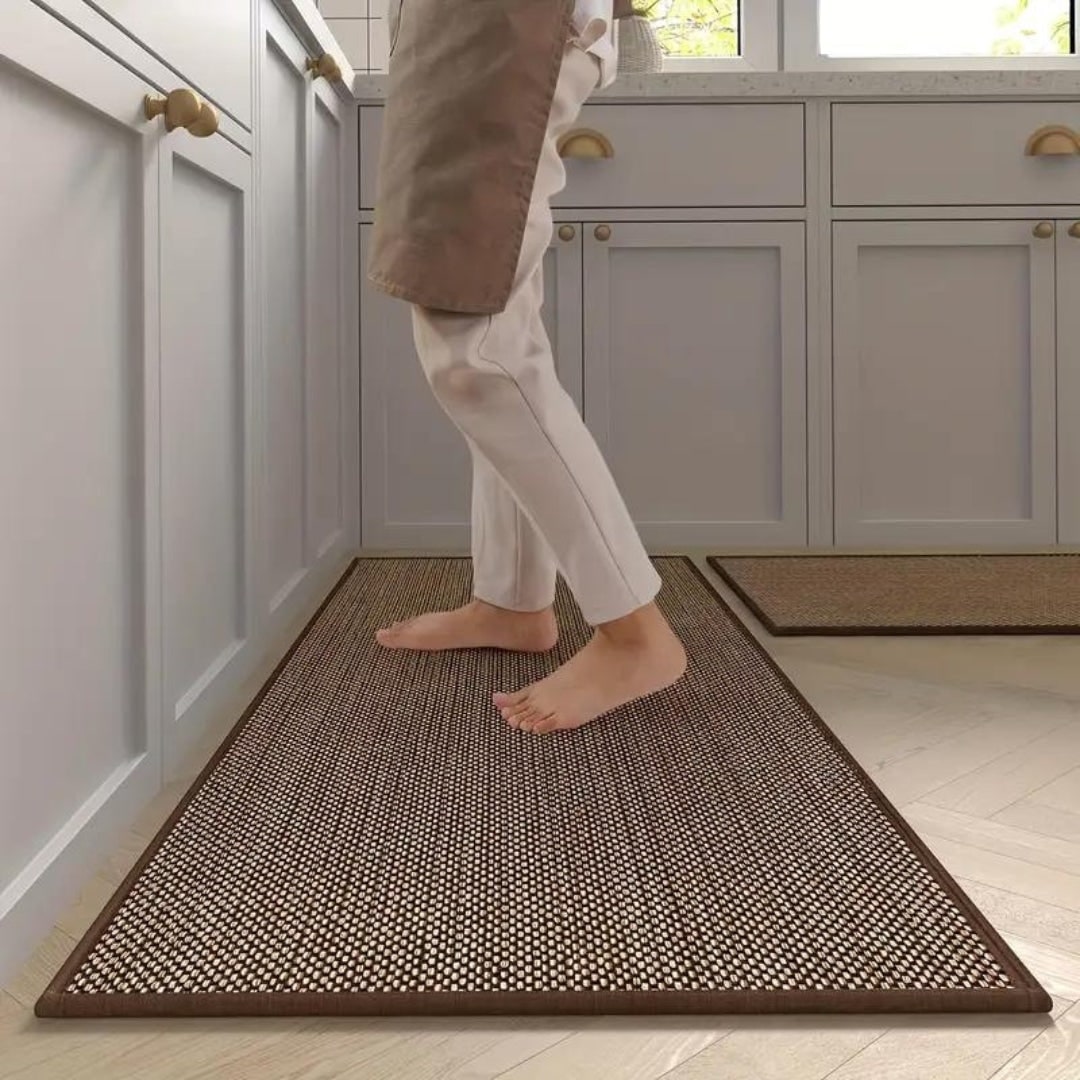Kitchen Runner Rug with Woven Texture Fabric Border and Non-Slip Design for Floor - Image 7