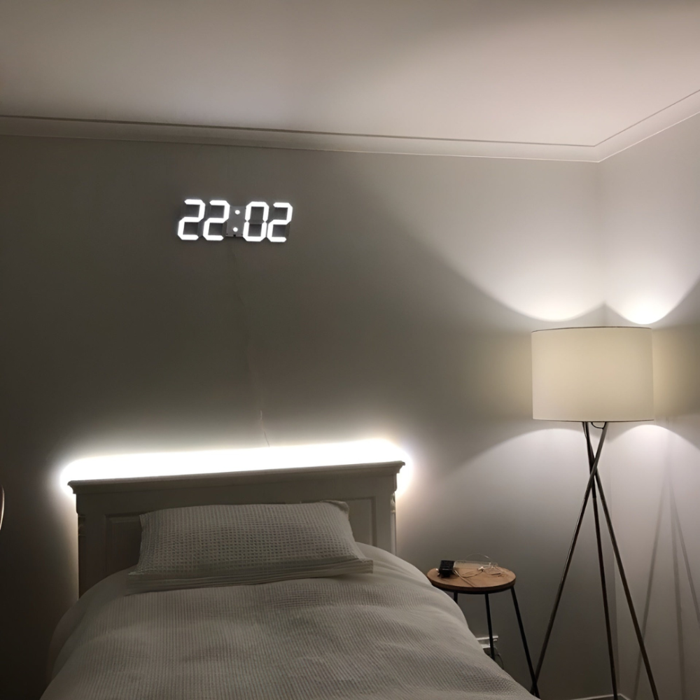 Large Digital LED Wall Clock with 3D Digits Desk Stand and Modern Design - Image 1