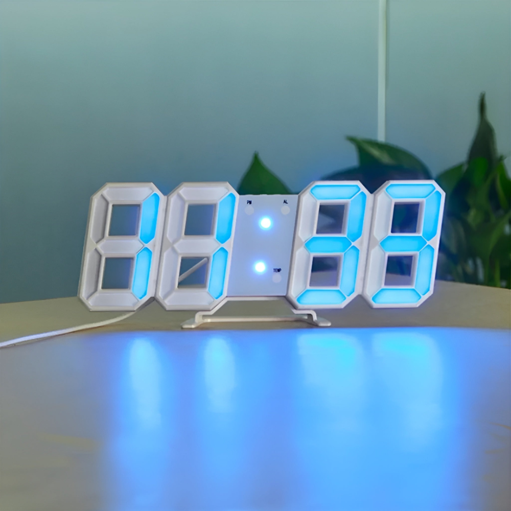 Large Digital LED Wall Clock with 3D Digits Desk Stand and Modern Design - Image 4