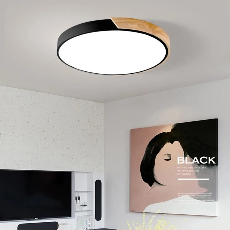 LED Ceiling Light Fixture with Flush Mount and Modern Round Design - Image 1