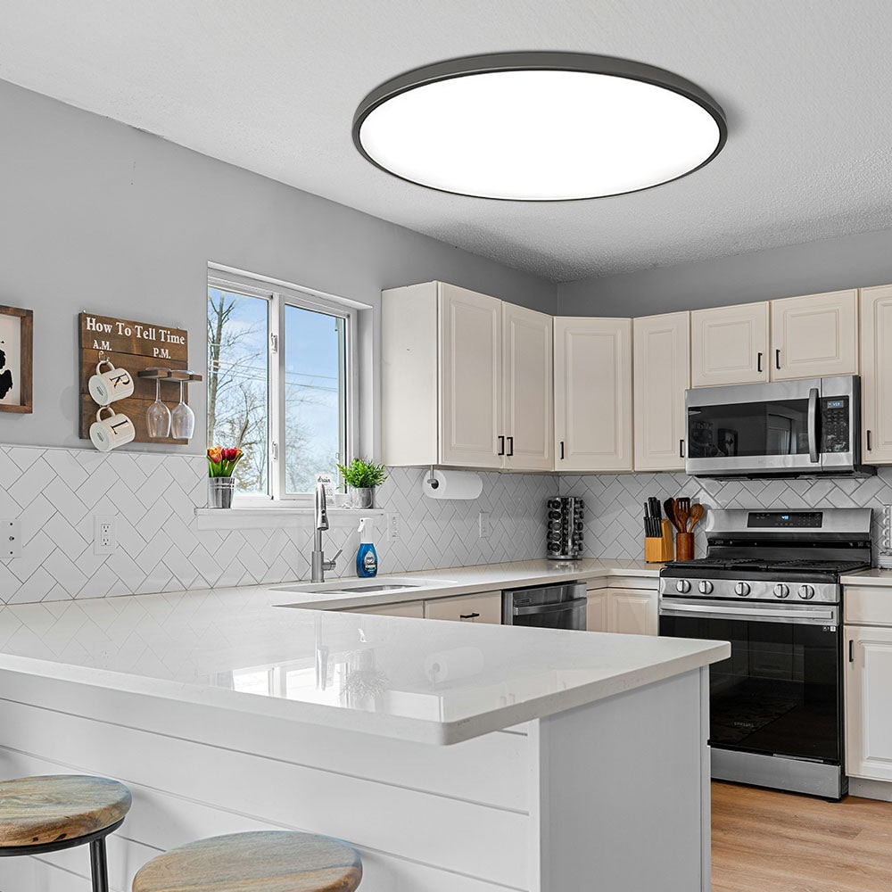 LED Ceiling Light Fixture with Flush Mount and Round Surface-Mount Design - Image 11