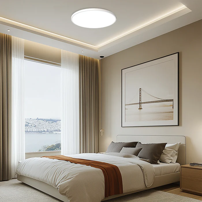 LED Ceiling Light Fixture with Flush Mount and Round Surface-Mount Design - Image 13