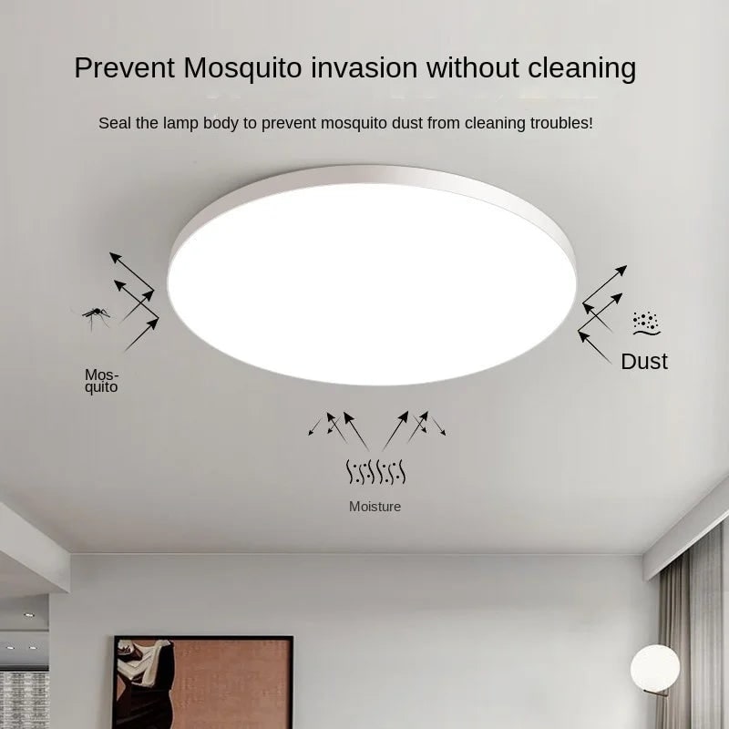 LED Ceiling Light Fixture with Flush Mount and Round Surface-Mount Design - Image 21