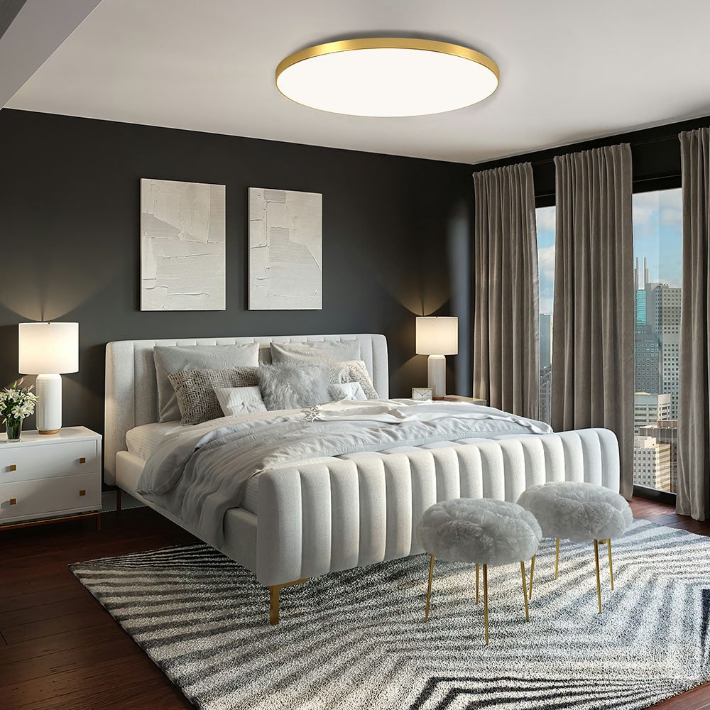 LED Ceiling Light Fixture with Flush Mount and Round Surface-Mount Design - Image 5