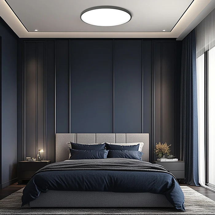 LED Ceiling Light Fixture with Flush Mount and Round Surface-Mount Design - Image 7