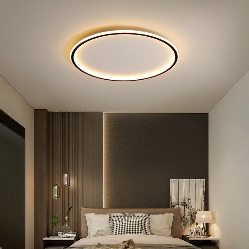 LED Ceiling Light Fixture with Round Ring Design Modern Flush Mount Dimmable - Image 2