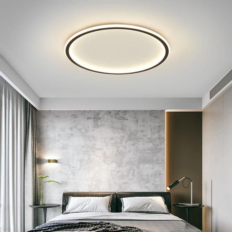 LED Ceiling Light Fixture with Round Ring Design Modern Flush Mount Dimmable - Image 5