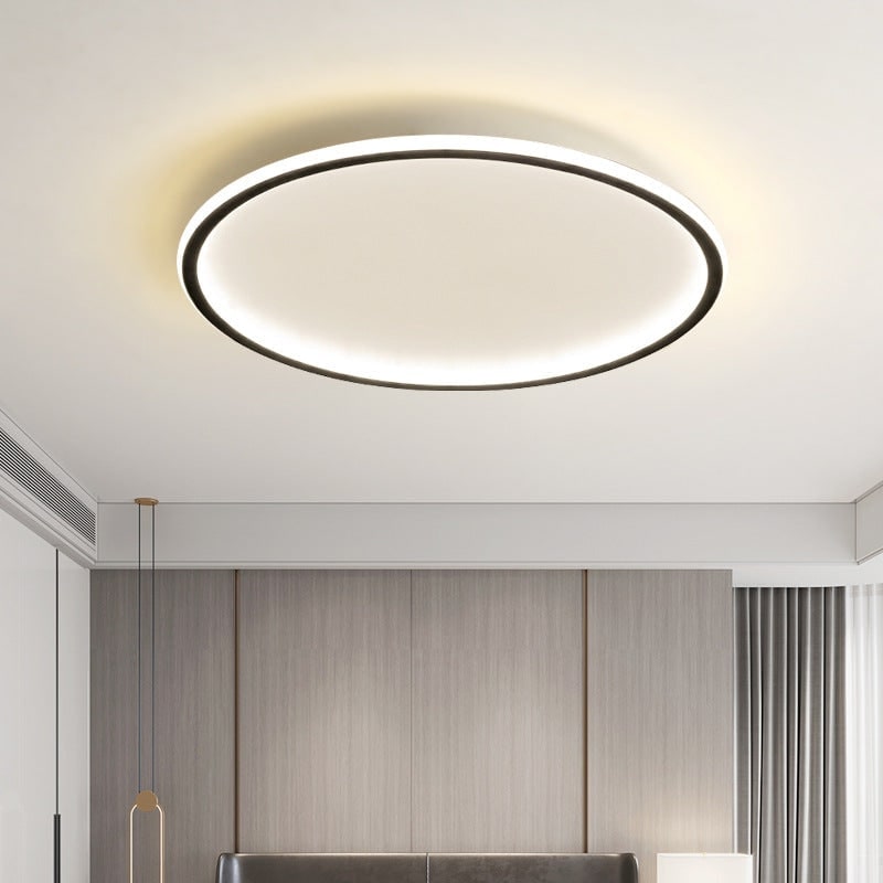 LED Ceiling Light Fixture with Round Ring Design Modern Flush Mount Dimmable - Image 6