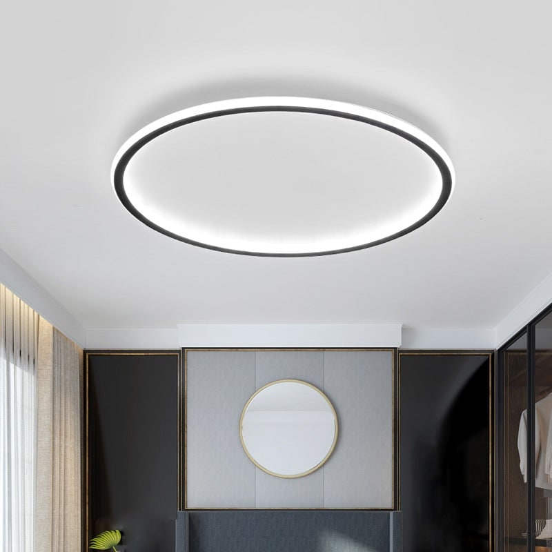 LED Ceiling Light Fixture with Round Ring Design Modern Flush Mount Dimmable - Image 7